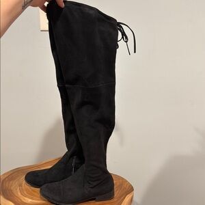 Catherine Malandrino Morcha Over The Knee Boots Womens Size 9 Black Faux Suede